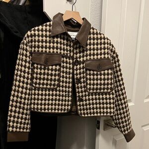 Urban Revivo Jacket with Brown Accents